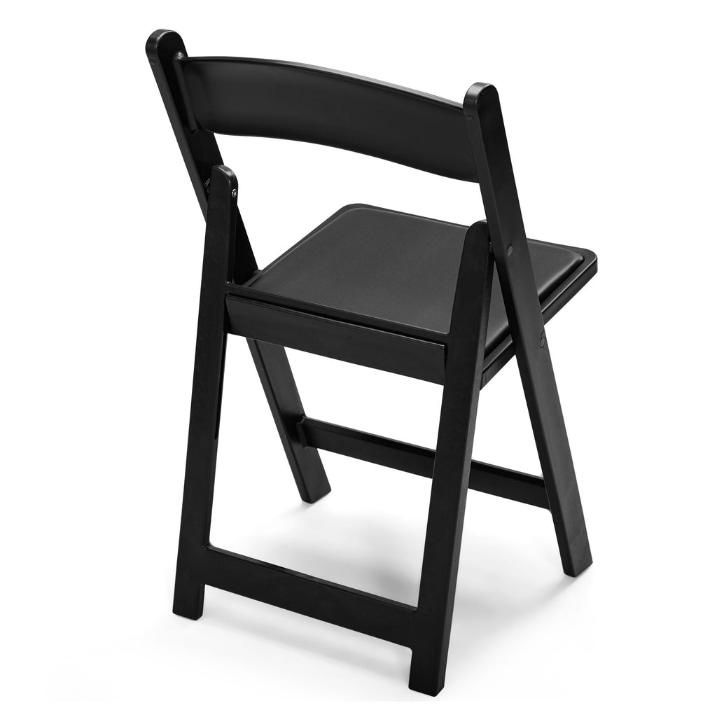 Steel Tube Folding Chair, Black (2pcs)
