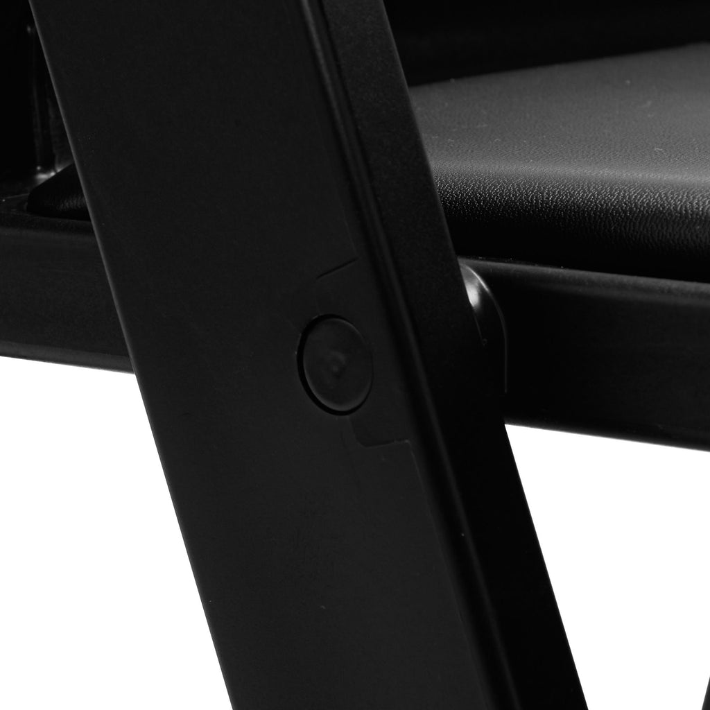 Steel Tube Folding Chair, Black (2pcs)