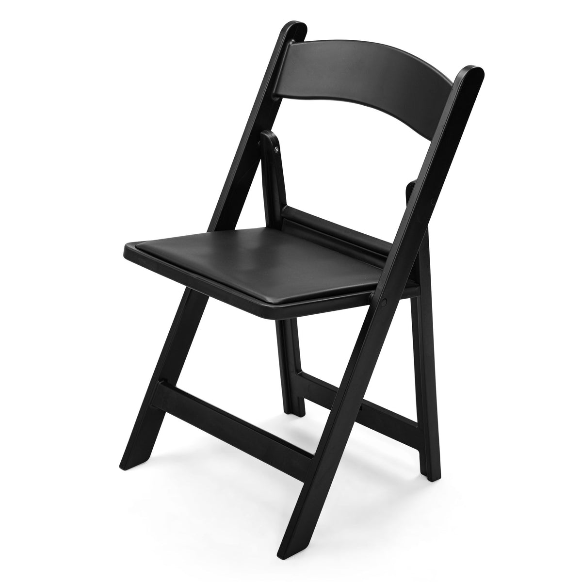 Steel Tube Folding Chair, Black (2pcs)