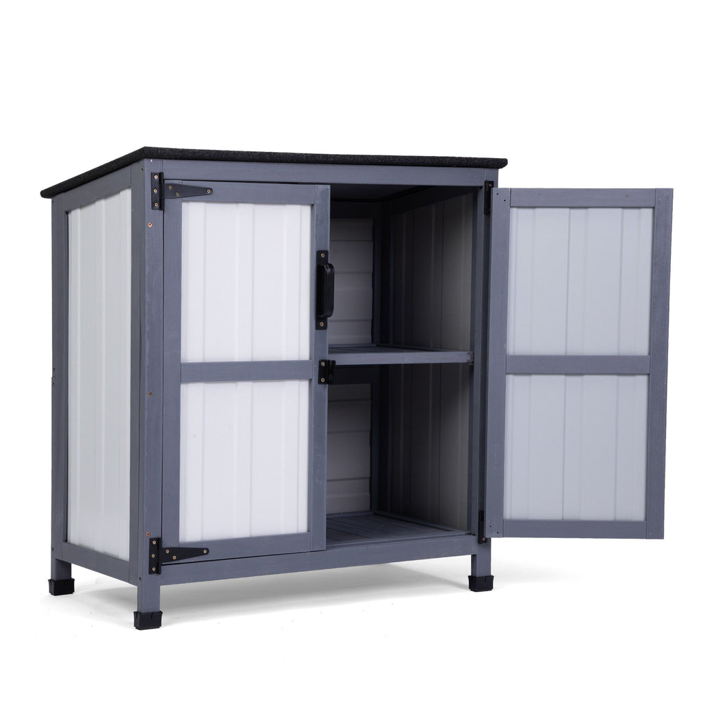Steel Storage Cabinet, 31.5"L x 17.3"W x 33.7"H, Grey