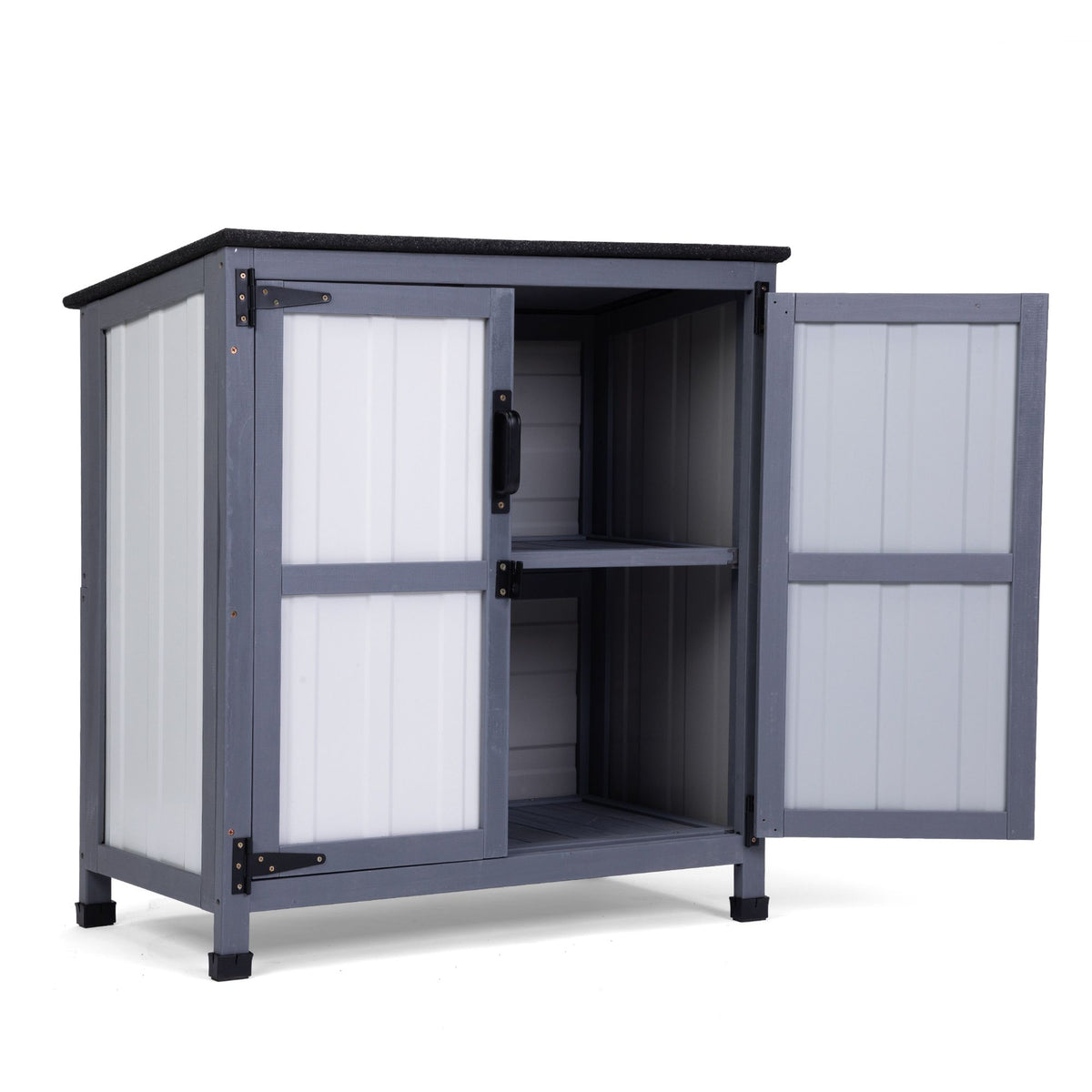 Steel Storage Cabinet, 31.5"L x 17.3"W x 33.7"H, Grey