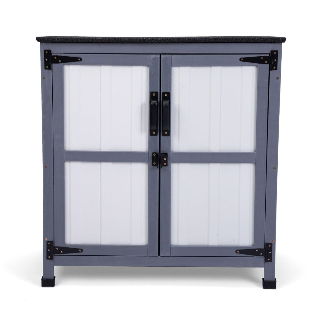 Steel Storage Cabinet, 31.5"L x 17.3"W x 33.7"H, Grey