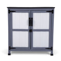 Steel Storage Cabinet, 31.5"L x 17.3"W x 33.7"H, Grey