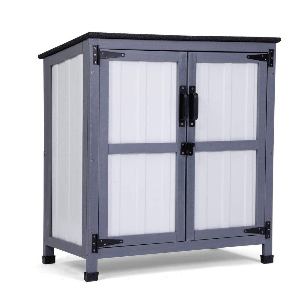 Steel Storage Cabinet, 31.5"L x 17.3"W x 33.7"H, Grey