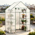 Portable Walk-In Greenhouse 3 Tiers 6 Shelves Gardening Storage Organizer for Outdoor Plant Care