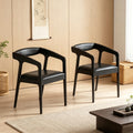 Set of 2 Upholstered Armchairs with Cozy Backrest And Padded Seat Cushion for Comfortable Seating