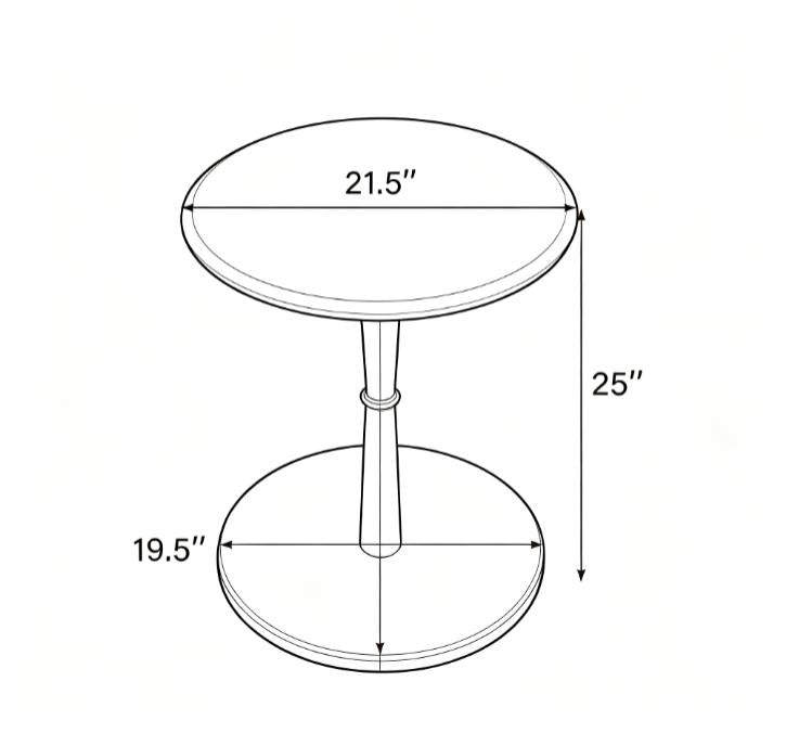 round Marble Side Table Stone Finish Wooden Base Small Spaces Friendly Design Elegant Home Decorative Table