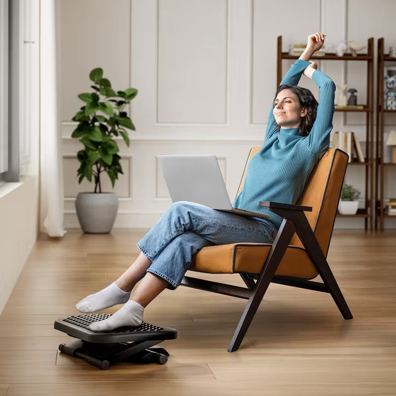 Adjustable Foot Rest for Under Desk, 3 Height Settings with 30° Tilt and Massage Rollers, Ergonomic Office Foot Stool for Home, Office and Workstation