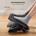 Adjustable Foot Rest for Under Desk, 3 Height Settings with 30° Tilt and Massage Rollers, Ergonomic Office Foot Stool for Home, Office and Workstation
