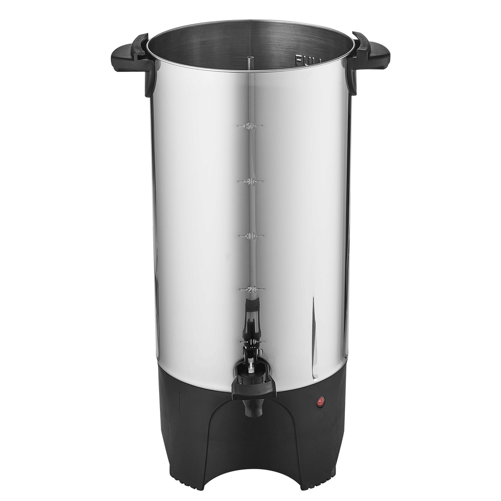 Commercial Coffee Urn (50-cup capacity), Stainless Steel Coffee Dispenser – Fast-Brew Function; drip coffee maker; stainless steel drip coffee maker; suitable for restaurants, offices, coffee shops