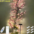 The cherry blossom branches can be customized. The LED tree-shaped lamp is 7.55 feet long and has 148 LEDs. It is suitable for wall decoration and can be used in various festivals and scenarios.