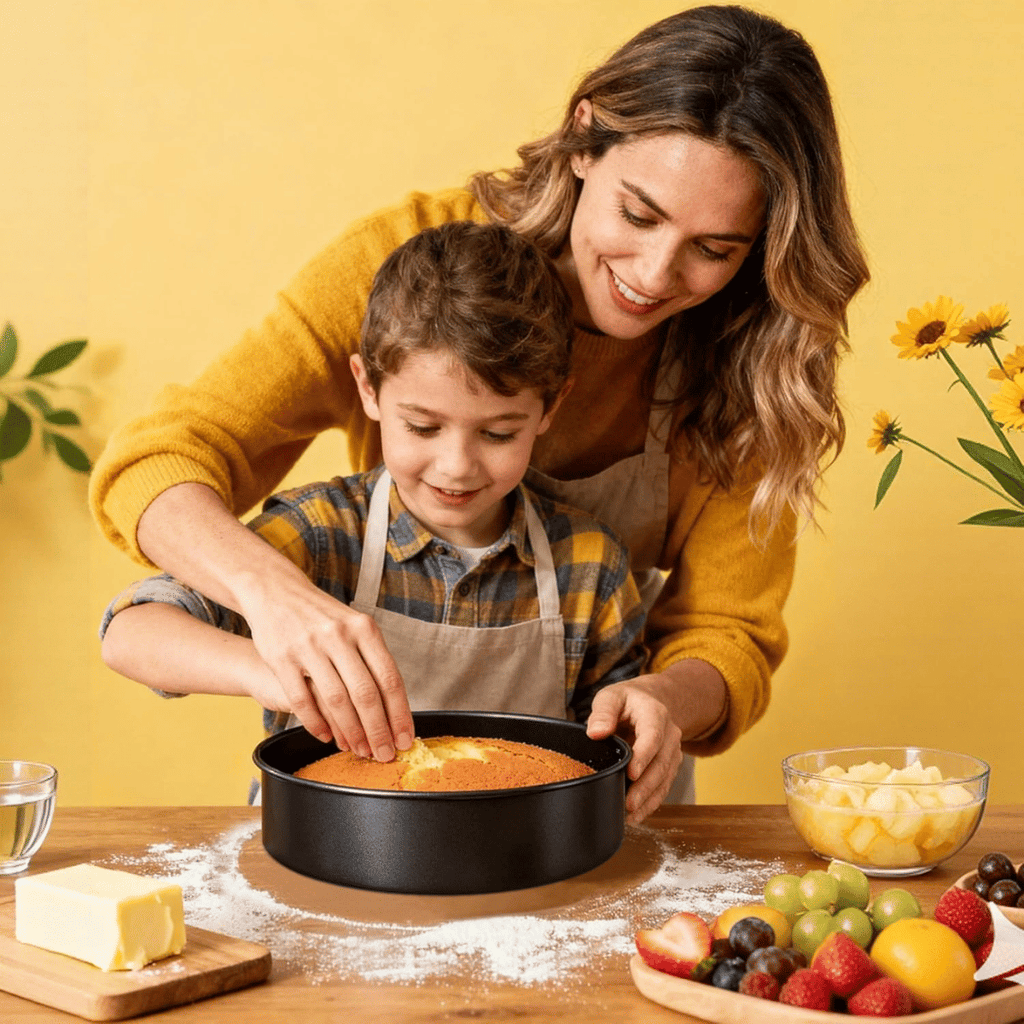 8-inch cake mold set (3 pieces), non-stick baking mold set, includes 90 sheets of pre-cut baking paper, suitable for multi-layer cakes and round cake molds, perfect for birthday and Christmas baking.