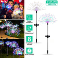 240 LEDs Solar Starburst Stake Lights, 2 Pack 120LED Each, 8 Light Modes Multicolor Copper Wire Solar Decorative Lights for Yard Lawn