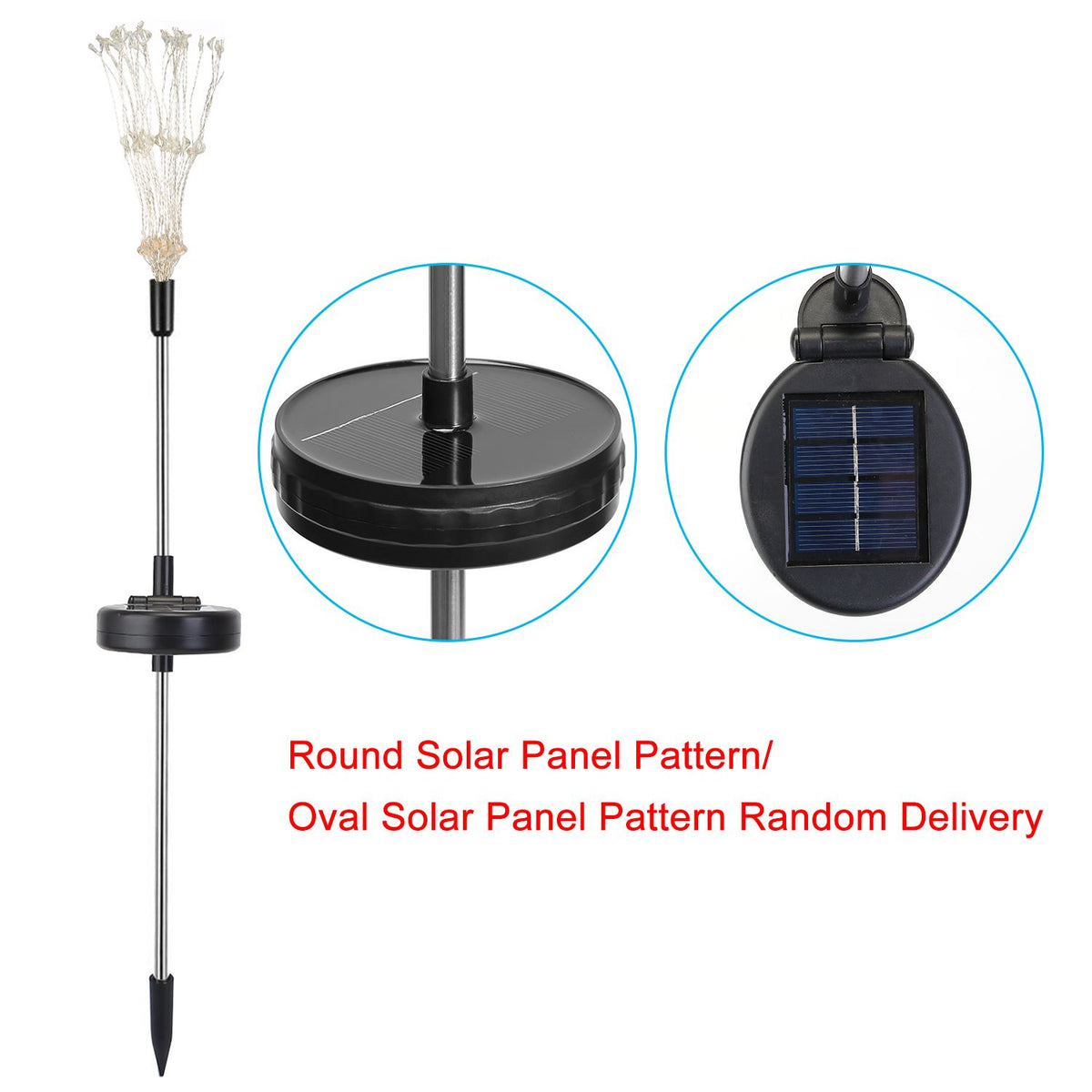 240 LEDs Solar Starburst Stake Lights, 2 Pack 120LED Each, 8 Light Modes Multicolor Copper Wire Solar Decorative Lights for Yard Lawn
