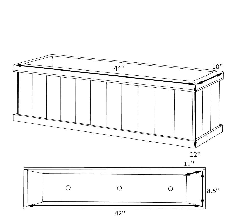 Fir Wood Raised Garden Bed with Drainage Holes And Liner Wooden Planter Box for Gardening