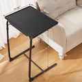 Adjustable Folding TV Tray Table, Portable Foldable Dinner Table with 6 Height Settings and 3 Tilt Angles, Multi Position Laptop and Eating Table for Living Room and Dining