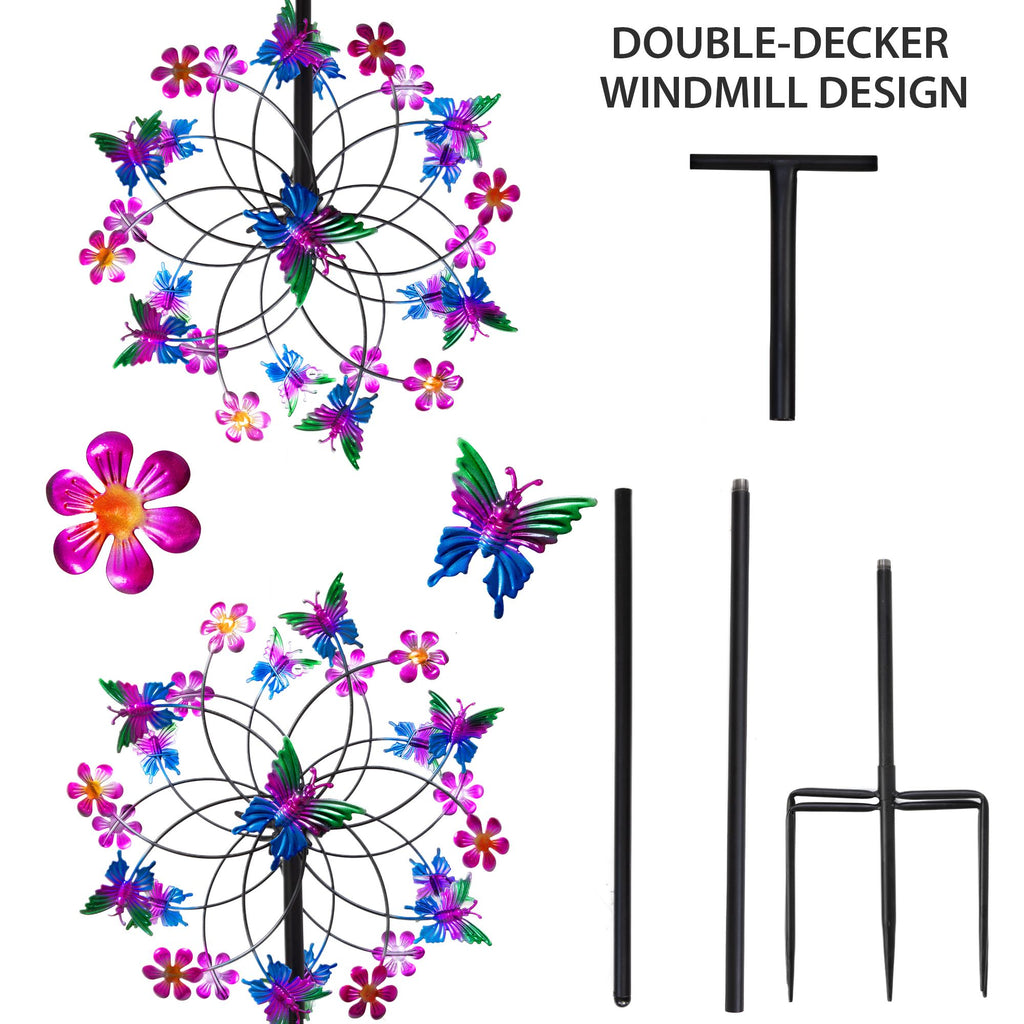 Attractive Windmill for Garden, Backyard and Patio - Gradient Purple