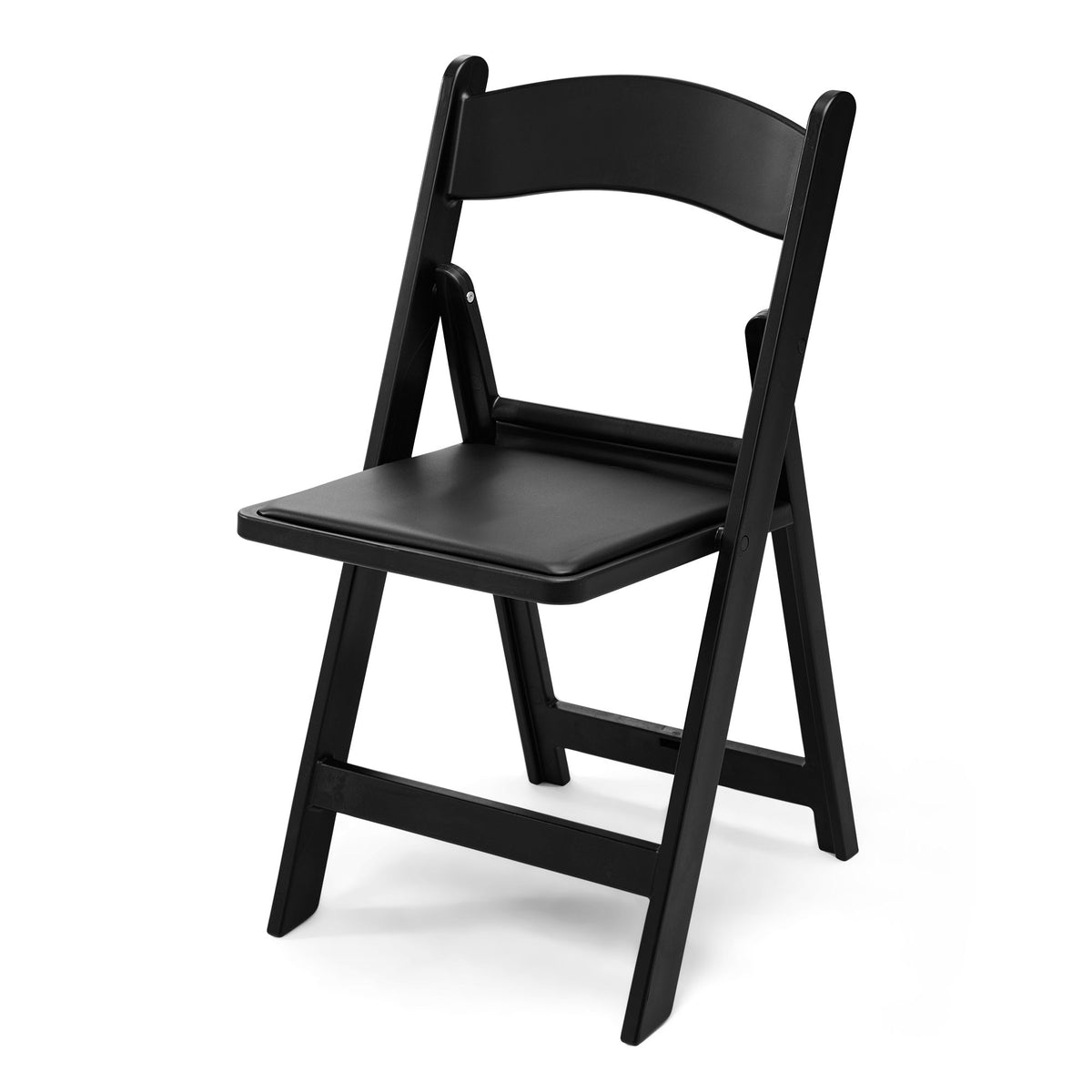 Steel Tube Folding Chair, Black (4pcs)