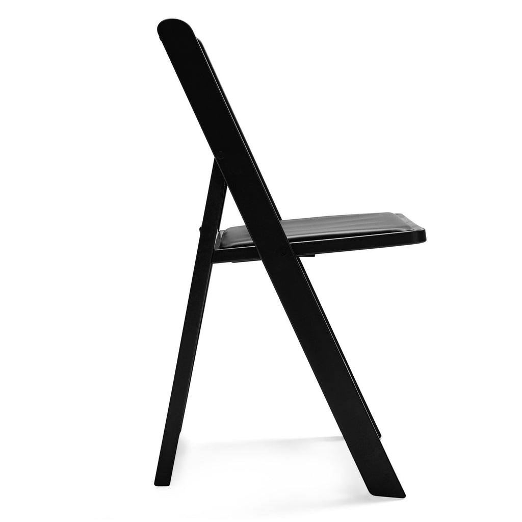 Steel Tube Folding Chair, Black (4pcs)