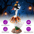 Halloween Porch Goose Costume, 4 Styles Decor Outfit with Adjustable Straps, Polyester Statue Clothes for 23 Inch Porch Goose Outdoor Decor