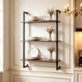 Modern 3-Tier Floating Shelf for Kitchen Living Room Home Office Bathroom - Wall Mounted Storage Organizer Rack