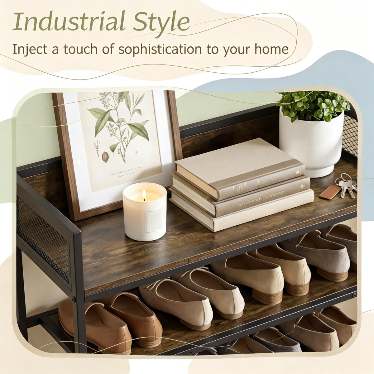 4-Tier Shoe Rack with Heavy