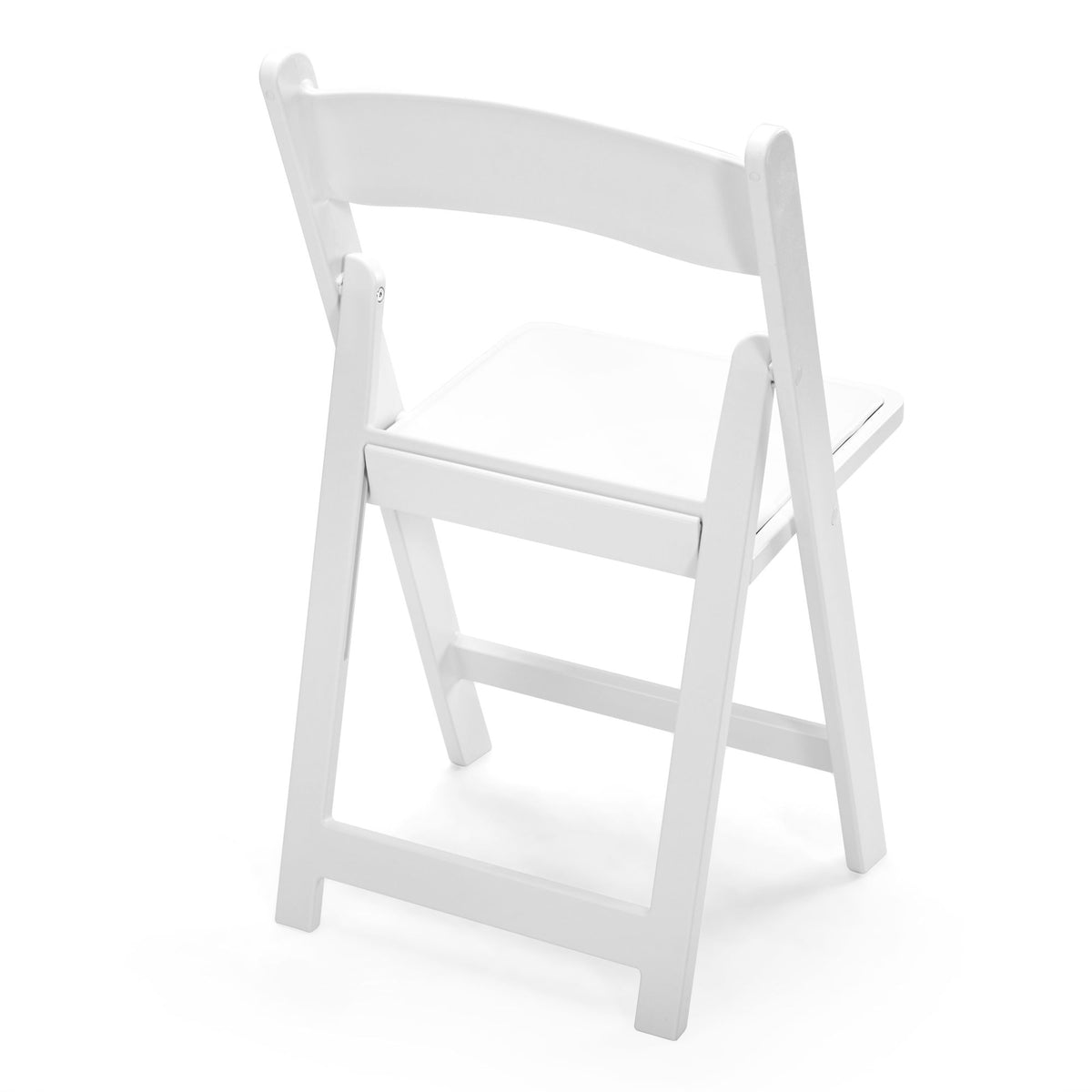 Steel Tube Folding Chair, White (2pcs)