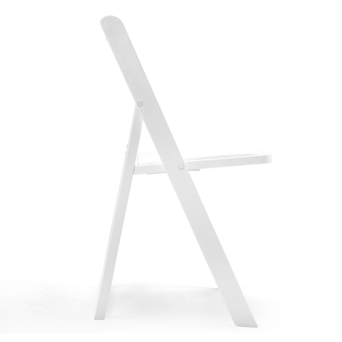 Steel Tube Folding Chair, White (2pcs)