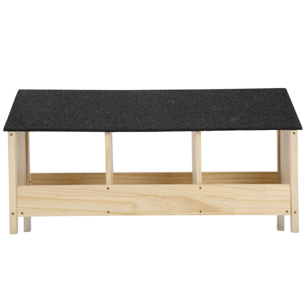 Chicken Coop with Waterproof Roof and 3 Nest Areas