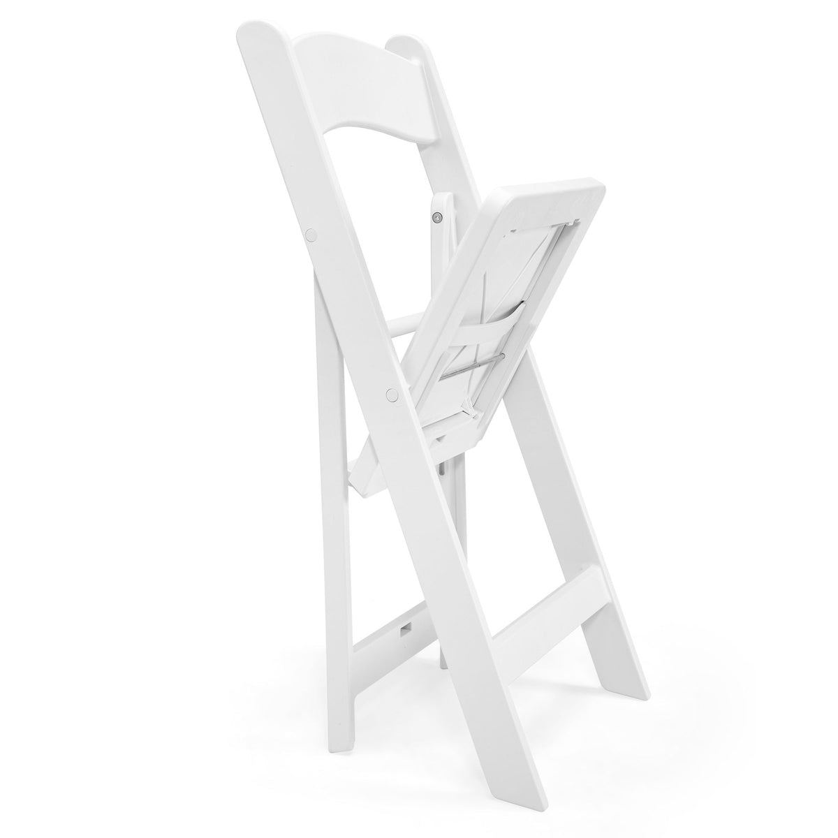 Steel Tube Folding Chair, White (4pcs)