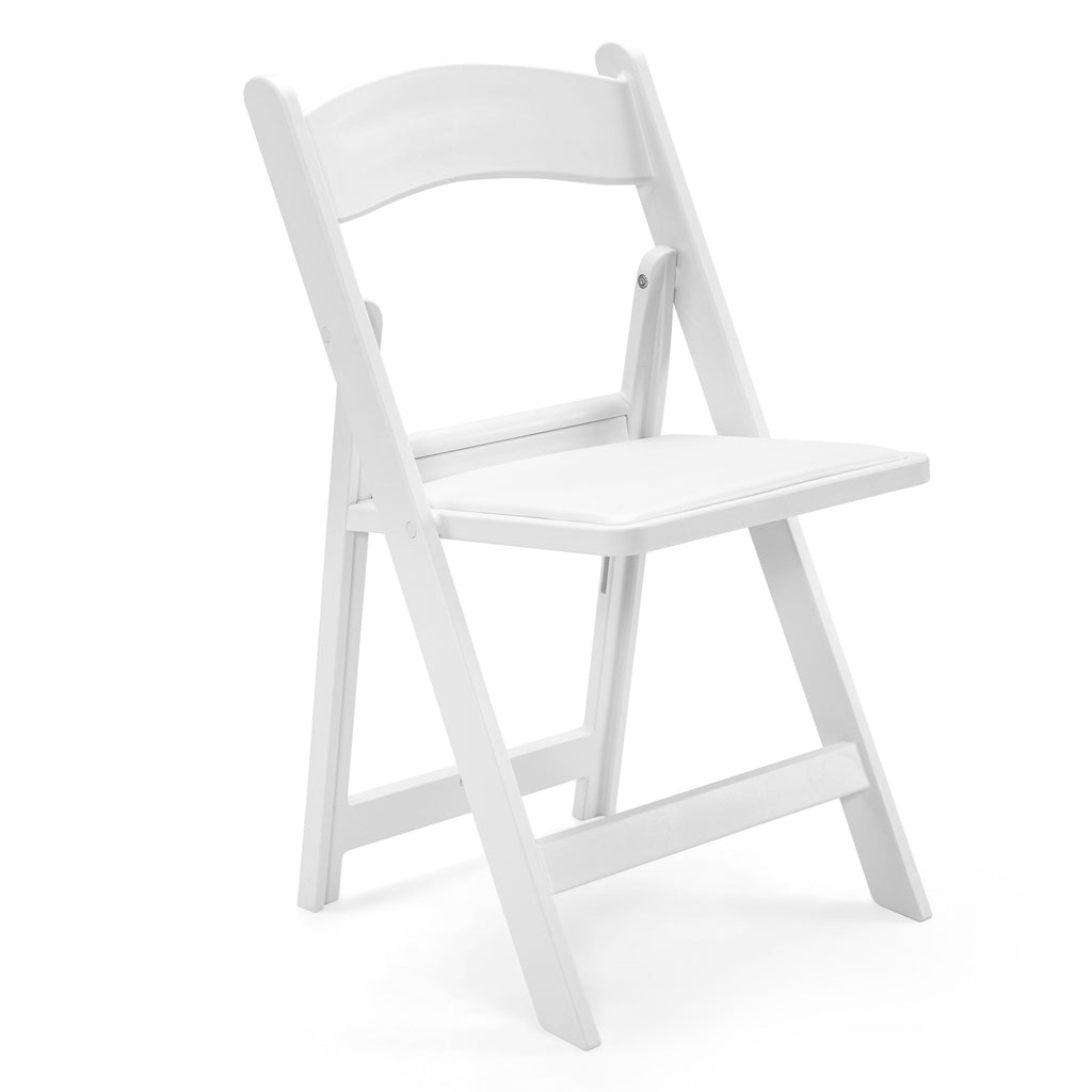 Steel Tube Folding Chair, White (4pcs)