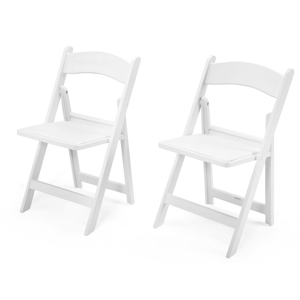 Steel Tube Folding Chair, White (4pcs)