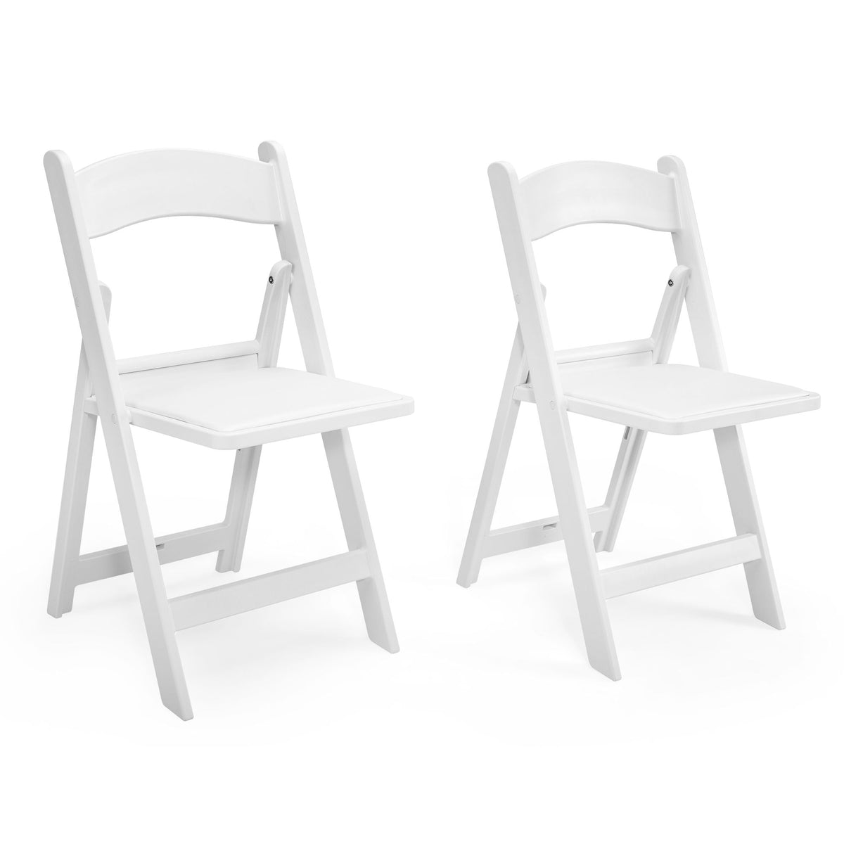 Steel Tube Folding Chair, White (4pcs)