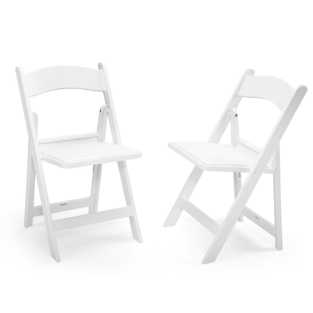 Steel Tube Folding Chair, White (4pcs)