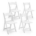 Steel Tube Folding Chair, White (4pcs)