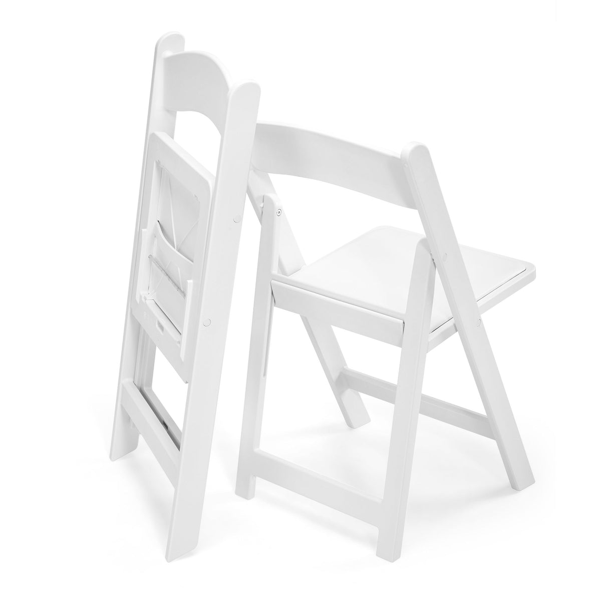 Steel Tube Folding Chair, White (4pcs)