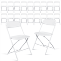 10pcs Injection Molding Classic Garden Plastic Folding Chair White
