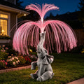 Solar Fiber Optic Elephant Statue Light – Glowing Fountain-Shaped Outdoor Decor for Garden, Lawn, Pathway & Patio | Waterproof, No Water Needed, Unique Gift
