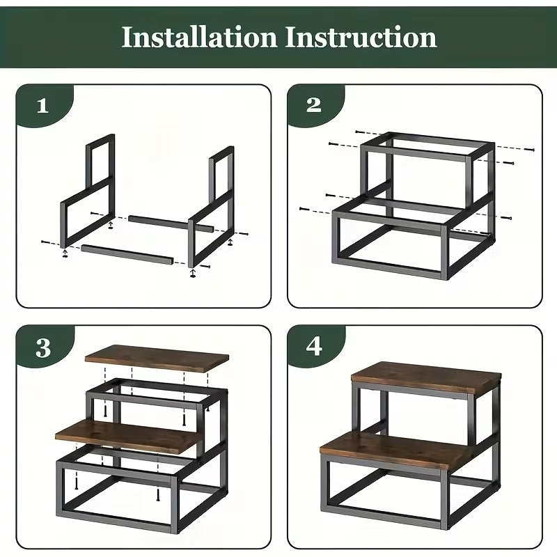 2 Step Stool for Adults, Heavy Duty Wooden Step Stool, Portable 2 Step Ladder for High Bed, Bathroom, Bedroom and Kitchen, Multi Purpose Small Household Step Stool