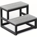 2 Step Stool for Adults, Heavy Duty Wooden Step Stool, Portable 2 Step Ladder for High Bed, Bathroom, Bedroom and Kitchen, Multi Purpose Small Household Step Stool