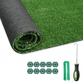 6FT*40FT Artificial Turf, Mat with Drainage Holes. Fake Grass with Rubber Backing, Ideal for Indoor/Outdoor Pet Areas, Garden, Lawn, Patio & Balcony Decor(Grass height 0.6 inches/1.5cm)