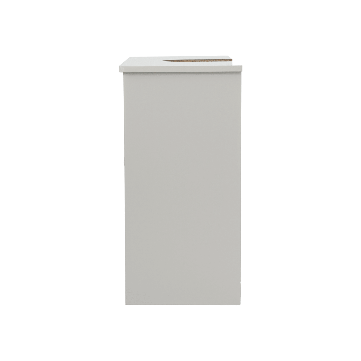 Washbasin cabinet without basin, louvered double-door floor-standing bathroom vanity and storage unit, white bathroom floor-standing storage cabinet.