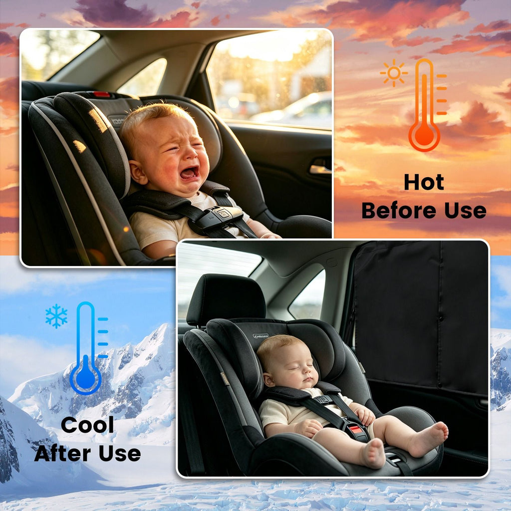2 Pack Car Window Shades ,Vehicle Magnetic Sun Shade for Side Window, 3 Adjustable Shading Modes, Polyester Mesh Privacy Curtain, Universal Fit for Most Cars SUVs & Trucks