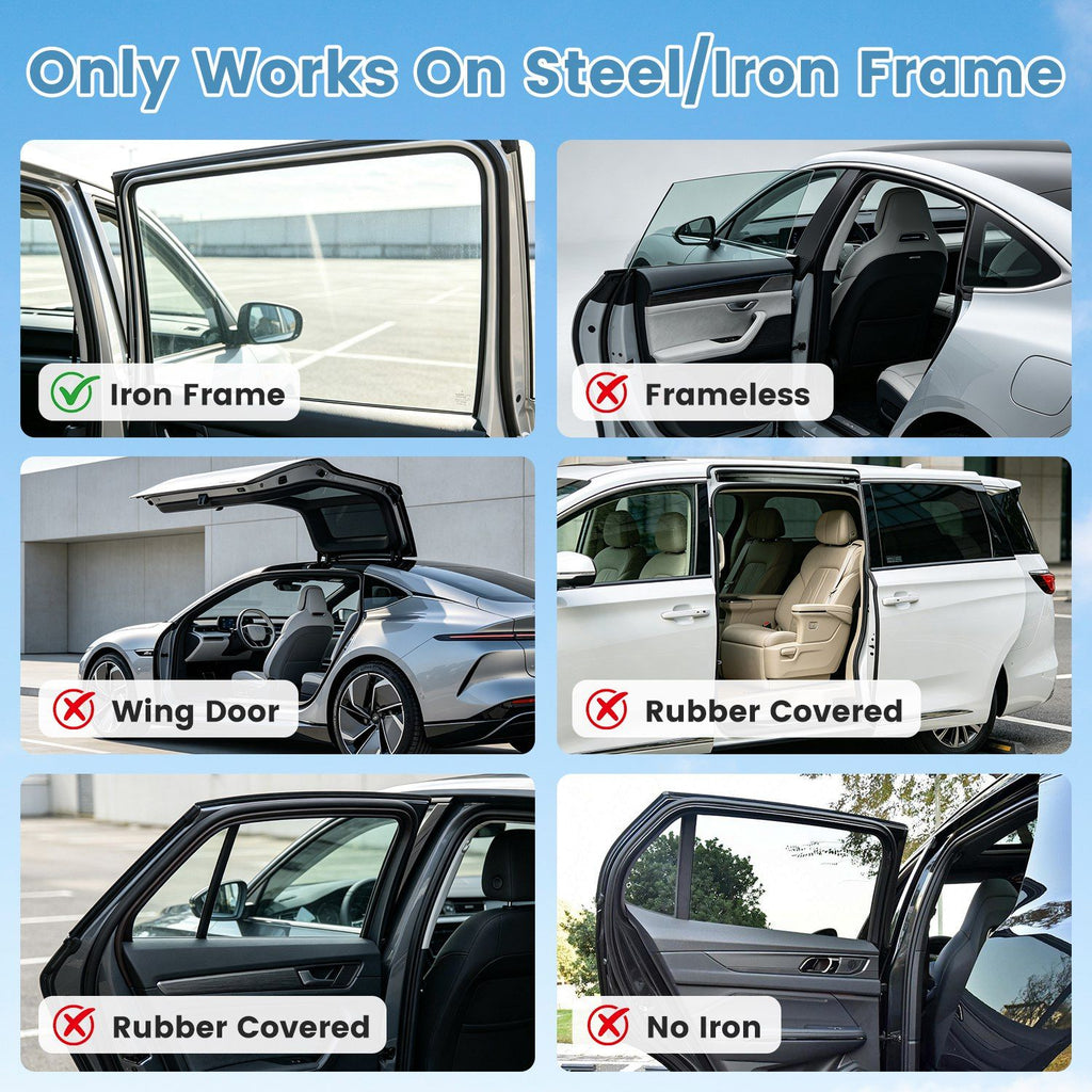 2 Pack Car Window Shades ,Vehicle Magnetic Sun Shade for Side Window, 3 Adjustable Shading Modes, Polyester Mesh Privacy Curtain, Universal Fit for Most Cars SUVs & Trucks