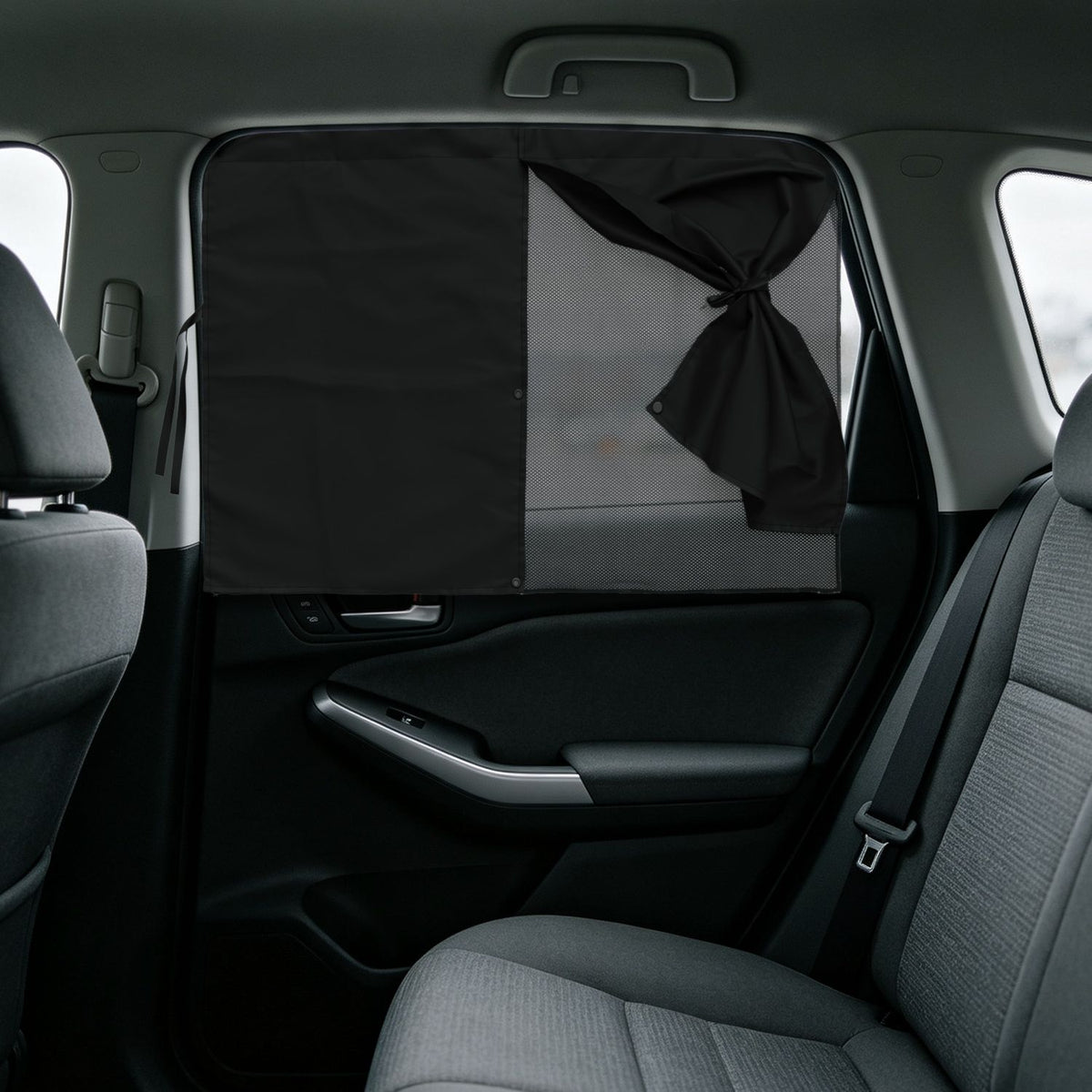2 Pack Car Window Shades ,Vehicle Magnetic Sun Shade for Side Window, 3 Adjustable Shading Modes, Polyester Mesh Privacy Curtain, Universal Fit for Most Cars SUVs & Trucks