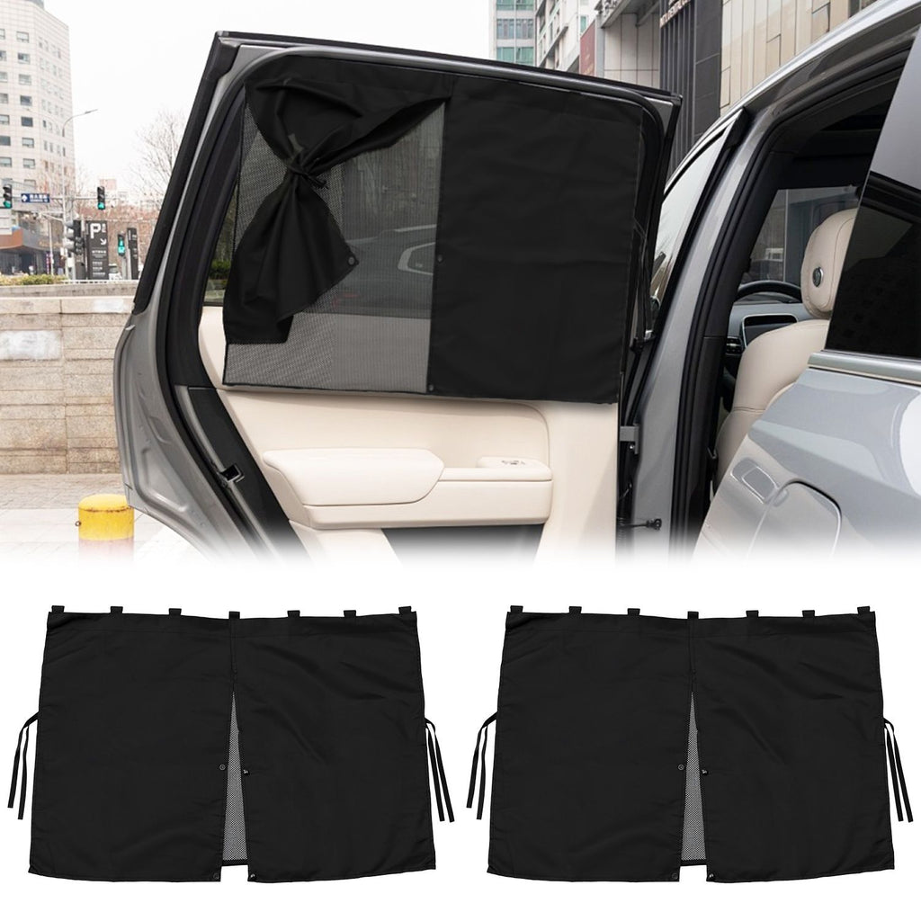 2 Pack Car Window Shades ,Vehicle Magnetic Sun Shade for Side Window, 3 Adjustable Shading Modes, Polyester Mesh Privacy Curtain, Universal Fit for Most Cars SUVs & Trucks