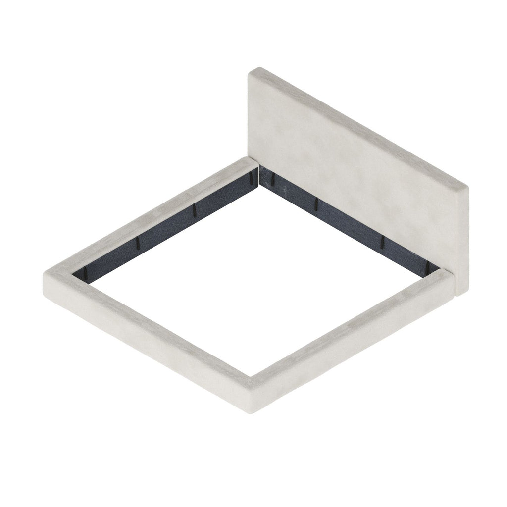 AirFrame King Frameless Bed Surround, 8.7'' Cloud Upholstered sponge cushion, Easy Assembly (Excluding bed frame), Off-white.