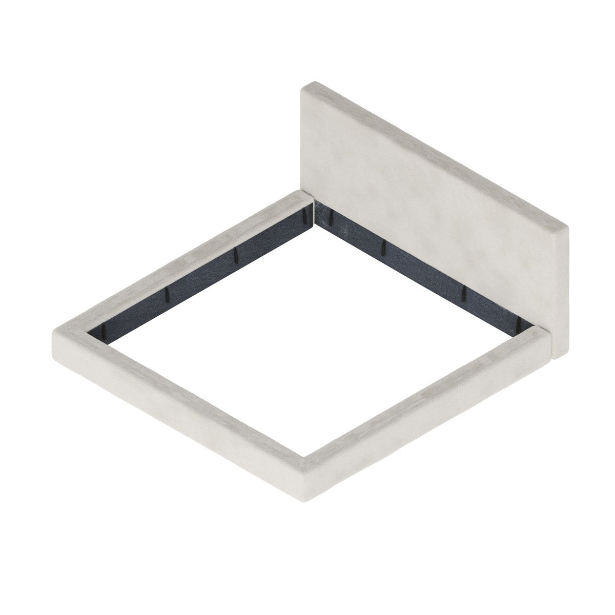 AirFrame King Frameless Bed Surround, 8.7'' Cloud Upholstered sponge cushion, Easy Assembly (Excluding bed frame), Off-white.