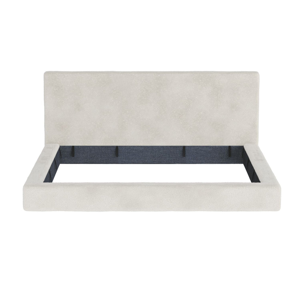AirFrame King Frameless Bed Surround, 8.7'' Cloud Upholstered sponge cushion, Easy Assembly (Excluding bed frame), Off-white.