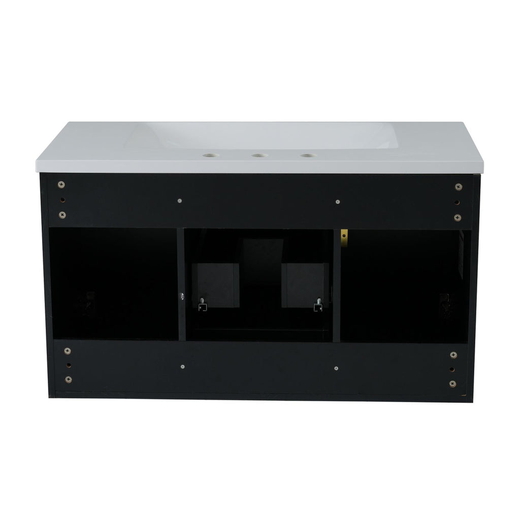 36'' Wall Mounted Bathroom Vanity with Resin Sink, Floating Bathroom Storage Cabinet with 2 Drawers (Same as N710S236003B)